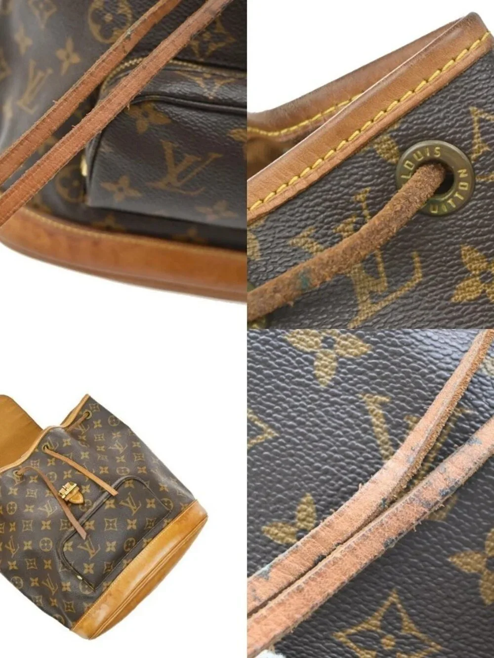 LOUIS VUITTON Montsouris MM Backpack Bag Monogram M51136 France 13KD505